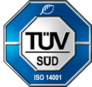 TÜV Süd Logo 14001 Zertifizierung