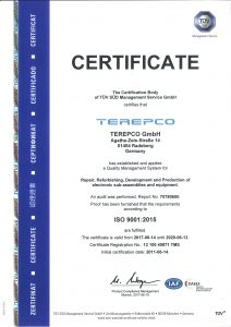 Certification of TEREPCO GmbH (power electronics) according to ISO14001:2015
